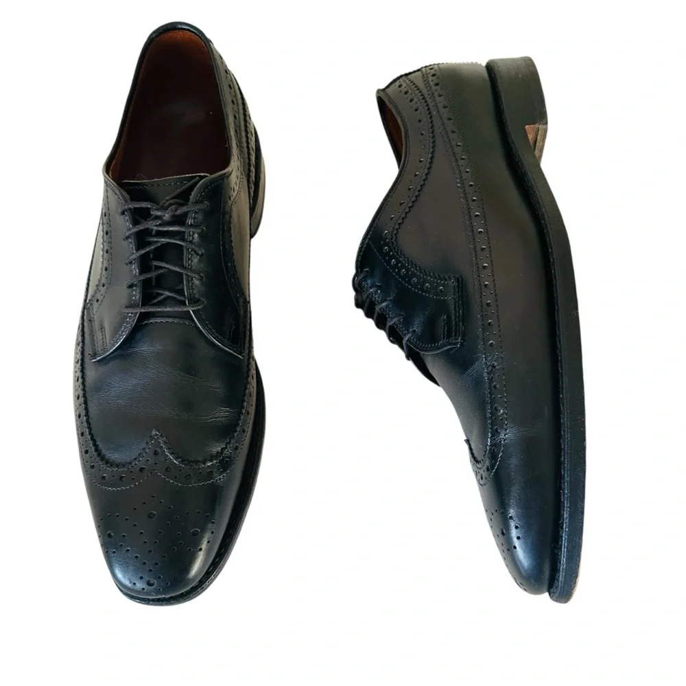Allen Edmonds Larchmont Oxford Wingtip Black‎ Leather Shoes Size 8
